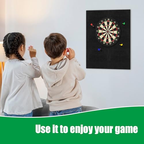 Aitakatta Dart Board Wall Protectors, 23.6\" H X 31.5\" W X 0.5\" Thickness, Felt Tiles Dartboard Wall Protector, Self-Adhesive Dartboard Surround, Dart Board Backboards Cork Board Alternative(3040-4p)