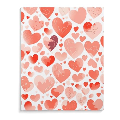 Poster en lin suspendu AQRJLPM décoration murale haut de gamme cœur 40x50