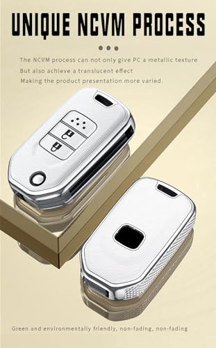 Coque de clé pliante pour Honda boîtier de télécommande finition argent premium - 3