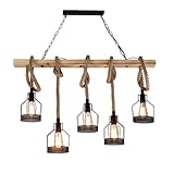 DUZFOREI 43 Inch Pendant Light Fixture 110V with 5 E26 Bulb Sockets Metallic Pendant Light Fixture Vintage Farmhouse Dinning Room Industrial Light Ceiling Lights