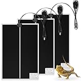 ROCEEI 3 Pcs Reptile Heat Mat 11x16.5 Inch 20W Reptile Heating Pad with Temperature Control Removable Terrarium Heat Mat Under Tank Heat Pad for Gecko Turtle Tortoise Snake Lizard Hermit Crab