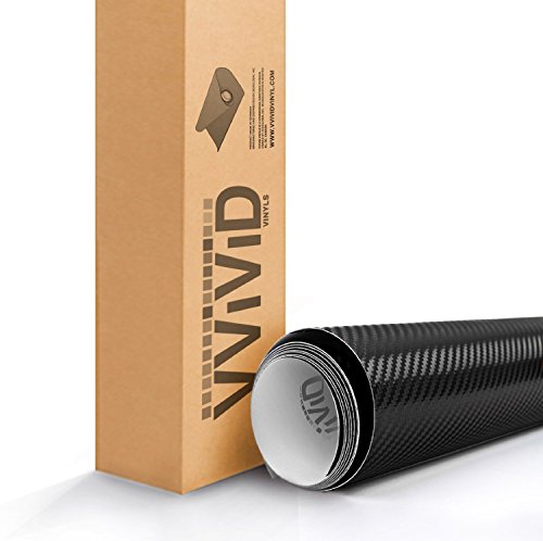 Image of VViViD XPO Dry Deep Black 3D Carbon Fiber Vinyl Wrap Roll with Air Release Technology (2ft x 5ft)