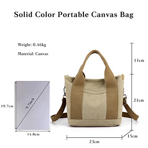Bolso Tote de lona para mujer pequeño satchel casual miniatura 3