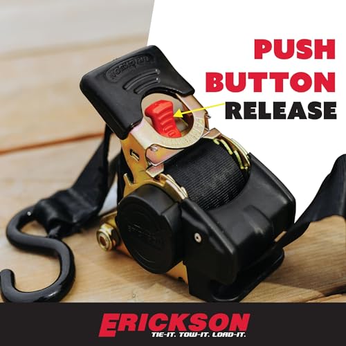 Erickson 34416 Pro Series Black 2 Inch X 10' Retractable Ratcheting Tie-Down Strap thumb #8