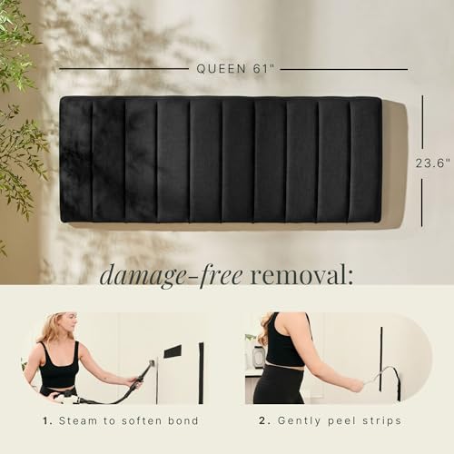 Image of Hearth & Harbor Wall Mounted Queen Headboard Only, Bed Headboard Queen Size