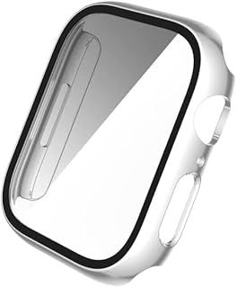 شاشة حماية من الزجاج المقوى من نيكست ستور بإطار سهل التركيب غطاء شفاف مقاوم للماء وخالي من الفقاعات متوافقة مع ساعة اي ووتش 1/ 2/ 3، مقاس 42 ملم