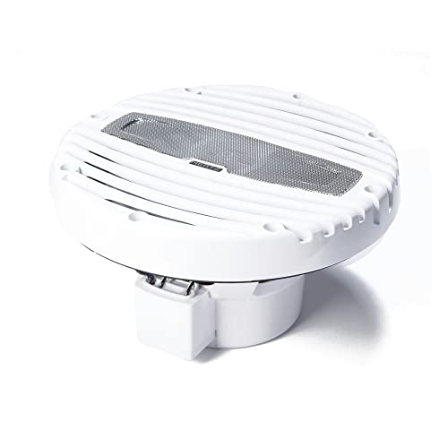 Image of HERTZ HMX-65-LD-TW 6.5 in. 4Ω Marine Coax Set - RGB LED Lights & All White Grilles