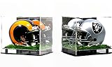 Mini Football Helmet Display Case Stand (2Pack) Box Sports Memorabilia Collectibles Riser Artificial