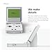 elago MS W5 Charging Stand Compatible with MagSafe Charger - Classic Handheld Game Console Design, Silicone Stand Compatible with iPhone [Light Grey][Charging Cable Not Included]