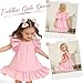 Sinhoon Toddler Girl Dress Flutter Sleeve Kids Hem Wrinkle-Resistant Back Bow Dress | Summer Fashion Dresses