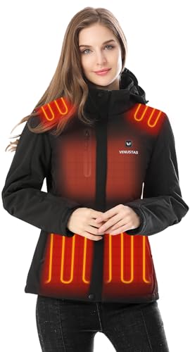Venustas Women's Heated Jacket with Battery Pack, Windproof Electric Insulated