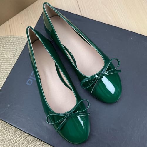 Image of TN TANGNEST Women's Velvet Flats Round Toe Ballet Shoes | Elegant Bowknot Flats Comfortable Casual Slip On Flats for Work