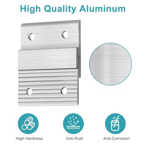 Image of EEEKit French Cleat Picture Hangers, 4 Pairs 2 Inch Aluminum Z Bar Mounting Kit, Interlocking Z Clips Wall Brackets for Hanging Mirrors, Frames, Artwork, Shelf, Whiteboard