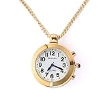 MAUJOY Femenino Reloj Parlante en Español para mujer,correa de piel para personas mayores con discapacidad visual, pulsera ciega voz parlante analógica con despertador, fecha