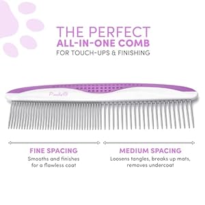 Poodlepetdogcombsforgrooming2packstainlesssteelteetheasilyremovedirtpropercarepreventsknotsandmatsforlongandshorthairedpetsantislipcomfortgriphandlepurple Urban Country Home Decor Poodle pet dog combs for grooming 2 pack stainless steel teeth easily remove dirt proper care prevents knots and mats for long and short haired pets anti slip comfort grip handle purple urban country home decor