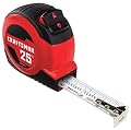 CRAFTSMAN Tape Measure, 25 ft, Retraction Control and Self-Lock, Rubber Grip (CMHT37225)