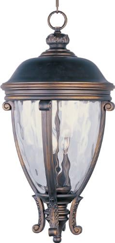 Maxim Lighting 41429WGGO Camden VX 3-Light Outdoor Hanging Lantern
