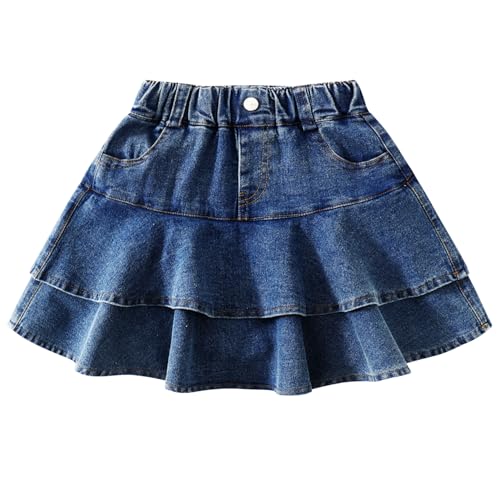 10 Best Layered Skirts for Girls That Are Perfectly Chic 2 Little Girl's Denim Ruffle Mini Skirts with Shorts