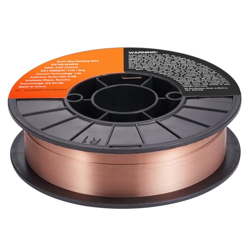 Happybuy Solid MIG Welding Wire, ER70S-6 0.030-inch 11LBS with Low Splatter and High Levels of Deoxidizers for All Position Gas Welding