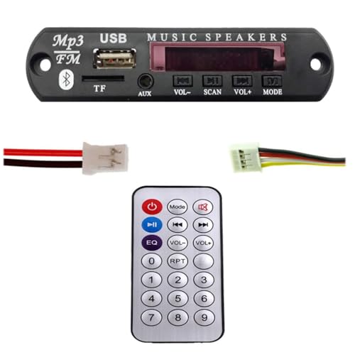 Image of Bluetooth MP3 Decoder Module with Remote Control | USB FM Radio AUX TF Card Audio Player Board for DIY Speaker, Amplifier, Home Audio & Music System Projects