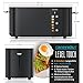 Arendo - Edelstahl Toaster 4 Scheiben Langschlitz - Touchscreen – Doppelwandgehäuse – 1500 W – Integrierter Brötchenaufsatz – 6 Bräunungsgrade – Brotzentrierung – Restzeitanzeige – Memoryfunktion