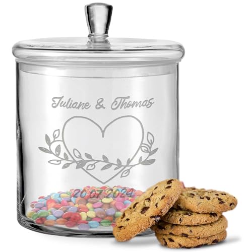 GRAVURZEILE Leonardo Keksglas mit Gravur - Keksdose Bonbonglas...