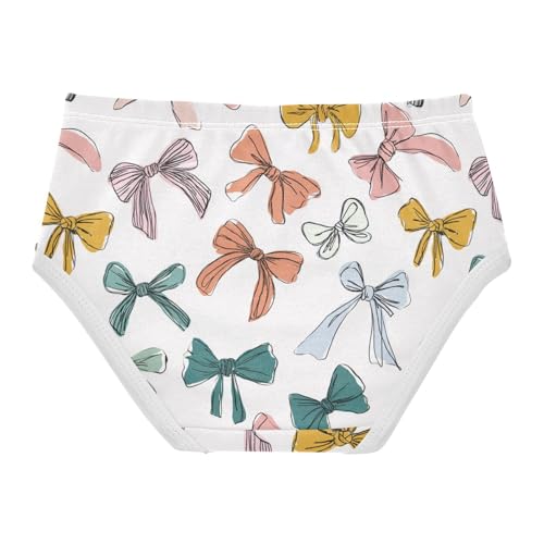 Wusikd Bows Colors Girls' Underwear Cotton Girls Briefs Soft Toddler Underwear 2T2