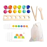Cadeau pour les enfants : Ce jouet avec des balles dans des gobelets aide les tout-petits à apprendre les couleurs. Il capte immédiatement l'attention des enfants, les adore et les adore.