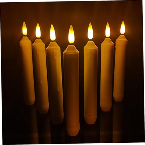 Velas LED cónicas sin llama portátiles con diseño creativo de PP para eventos 7