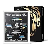 HOOK-EZE Fishing Gifts for Men, Fishing Lures Shadow Box, 6 Bass Fishing Bait Storage Box, Unique Fathers Day Fishing Gifts for Dad Papa Grandpa, Cool Birthday Gift Ideas | White