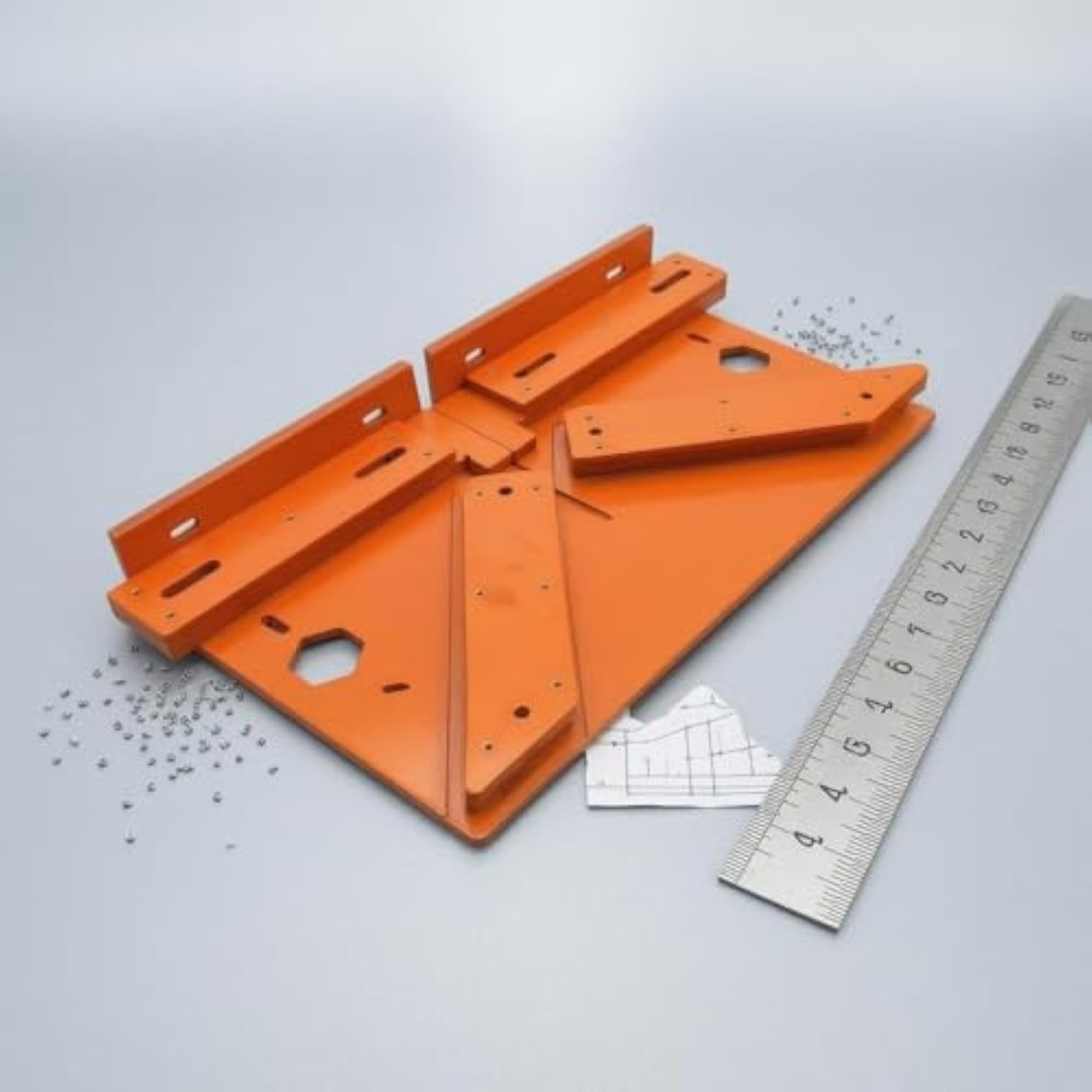 Metal Miter-Cutting Template for Door Trim
