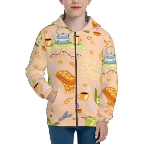 Scandinavian Style Hygge Kids Pullover Hoodies Boys Zip Up Sweatshirts Girls Athletic Clothes with Pocket3