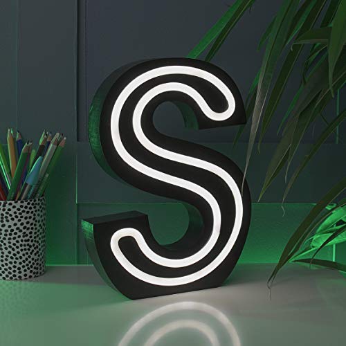 Festive Lights - Lettera Luminosa Effetto Neon, Funzionamento a Batteria, 16 cm, da Appendere alla Parete