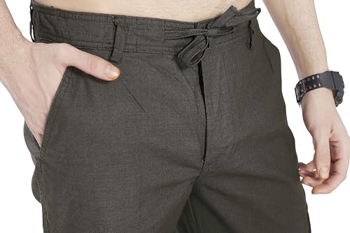 Image of DIVISIVE Men's Loose Fit Linen Blend Cotton Cargo Pants