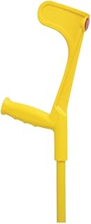 1 muleta de apoyo para antebrazos, altura regulable, aluminio, 135 kg, cápsula, color amarillo