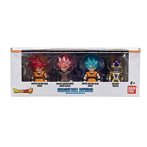Dragon Ball Super ADVERGE Figure Box Set 1 Super Saiyan God Goku, Super Saiyan Rose Goku Black, Super Saiyan Blue Goku, Golden Frieza (86608)