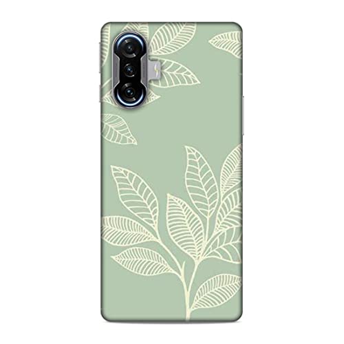 Image of Printed Mobile Back Hard Case Cover for Xiaomi Poco F3 GT | Leaves, Sketch, White Leaves A-2192