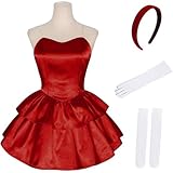 Kolegrial Mima Disfraz Mujer Cosplay Anime Blue Idol Kirigoe Mima Performance Vestido de Noche y Tocado Guantes Calcetines para Carnaval Halloween Fiesta Mascarada Fancy Vestido de Baile