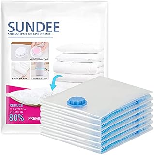 Vacuum Storage Bags , 6 Pack Medium ReUsable Sealer Bags for Travel Packing Space Saving ( 50 x 70cm 