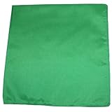 Mechaly Solid Colors 100% Cotton Bandana (Green)