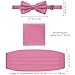 PenSee Fashion Elegant Pink Bow Ties for Men - Elevate Your Style with Our Premium String Cummerbund Set - Perfect for Formal Events, Tuxedo Bow Ties for Men