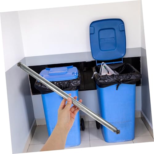 Eje de cubo de basura de hierro plateado para reparación de contenedores 7