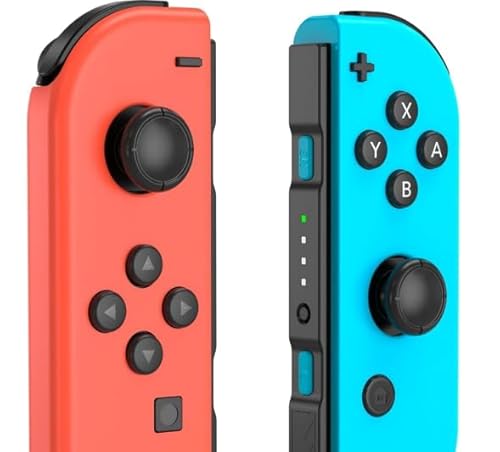 Mhwlhbx Ersatz L/R Switch Controller mit Switch/Lite/OLED-Konsole, Wireless Switch joycons unterstützt Dual Vibration, 6...
