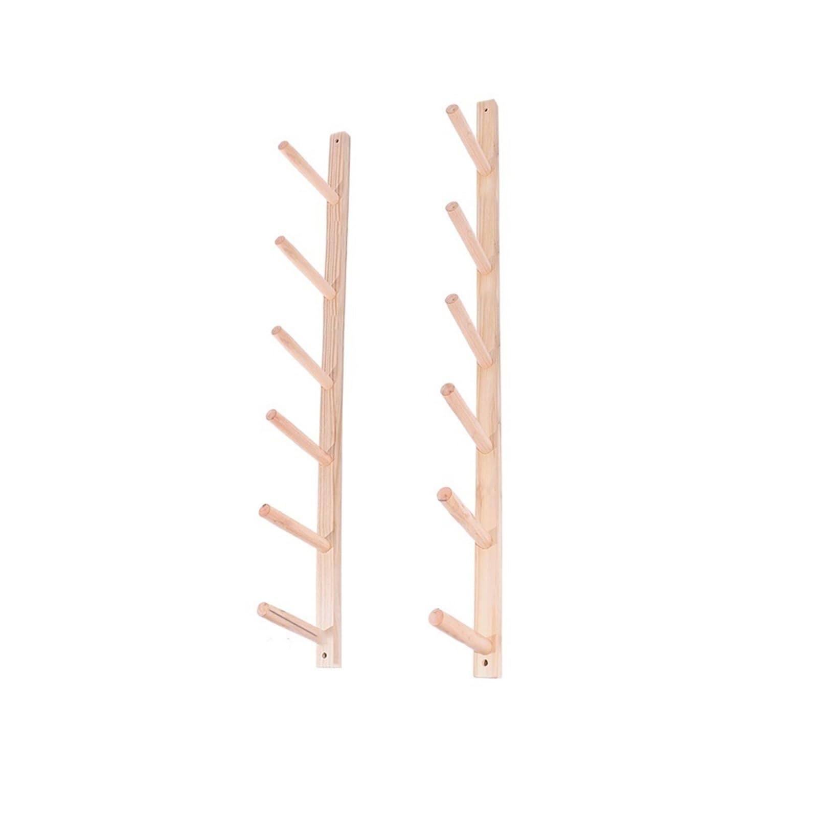 CGCSYZ Wooden Yoga Mat Rack, Wall Mounted Yoga Mat Holder, Large Gym Organization Shelf for Foam Roller, for Yoga Studio, Gym, Home, School (6)