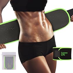 Waist Trimmer Belt One Size 52 Fits All Women & Men, Premium Neoprene Sweat Waist Trainer for Workout & Fitness