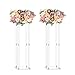 Simprefine 2 Pcs 32 Inches Acrylic Flower Stand Pedestal Centerpiece for Wedding Engagement Marriage Home Party Table Backdrop Stand Decoration