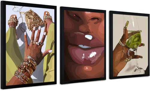 Fantasy Artists Black Girl Wall Art