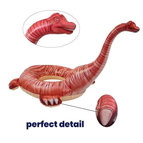 Inflatable Dinosaur Pool Float Toys (Lifelike Pool Ring Brachiosaurus) Swimming Ring Toddler Pool Floaties Water Party Pool Floats Tube Toy For Kids Boy And Girls Age 3-12… #TOP1