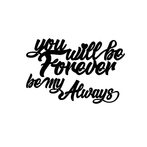 Image of eCraftIndia You Will Be Forever Be My Always Wooden Wall Decor for Living Room Bedroom | Home Wall Decor Items | Wall Art for Home Decor| Valentine Gift for Girlfriend Boyfriend Husband Wife Her Him