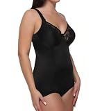 Va Bien Women's Minus Touch Vintage Long Torso Bodysuit, 1260, Black, 46C